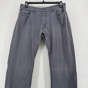 Classic DOCKERS D2‎ Straight Mens Grandpa Core Gray Cotton Pants Size 36x32
